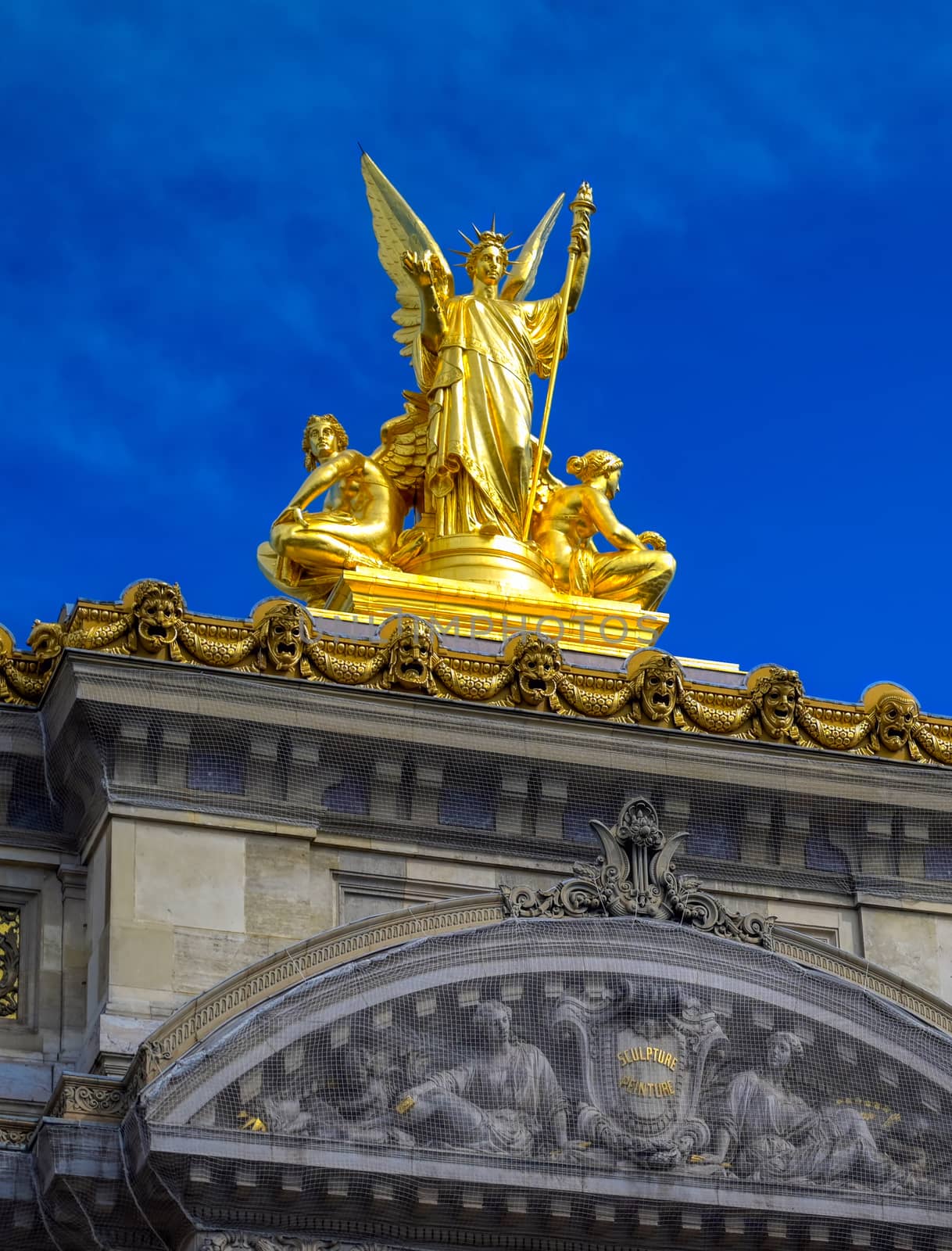 Paris, France - April 21, 2019 - The Palais Garnier is a 1,979-seat opera house, which was built from 1861 to 1875 for the Paris Opera in central Paris, France. 