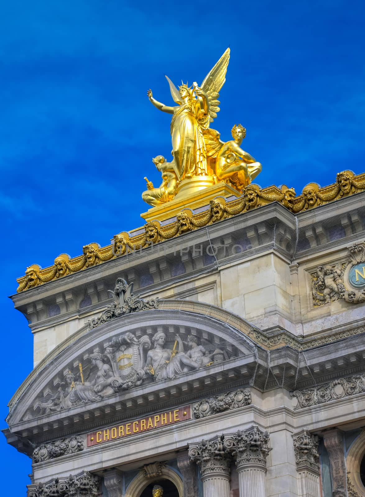 Paris, France - April 21, 2019 - The Palais Garnier is a 1,979-seat opera house, which was built from 1861 to 1875 for the Paris Opera in central Paris, France. 