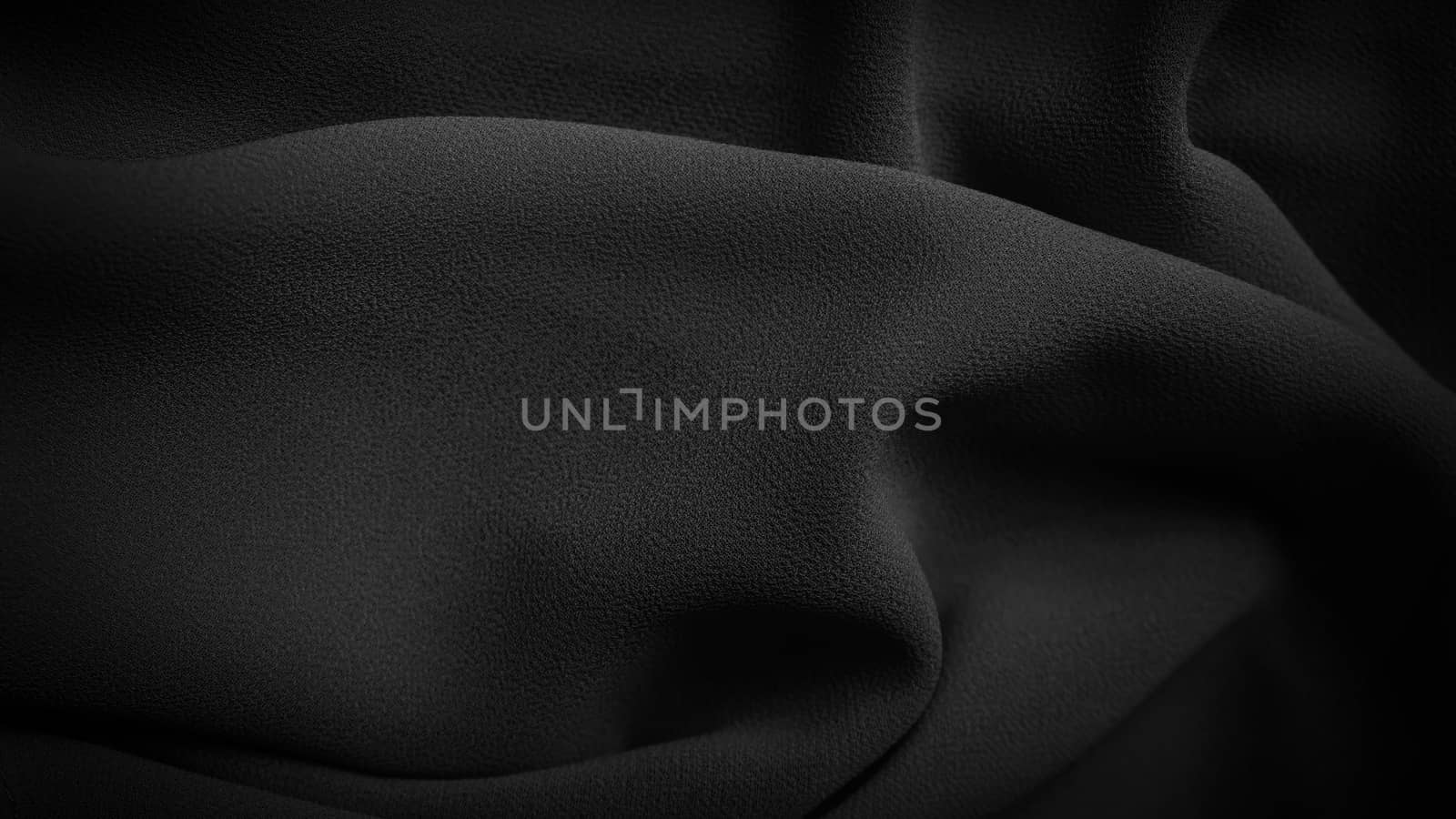 Black fabric texture background with copy space