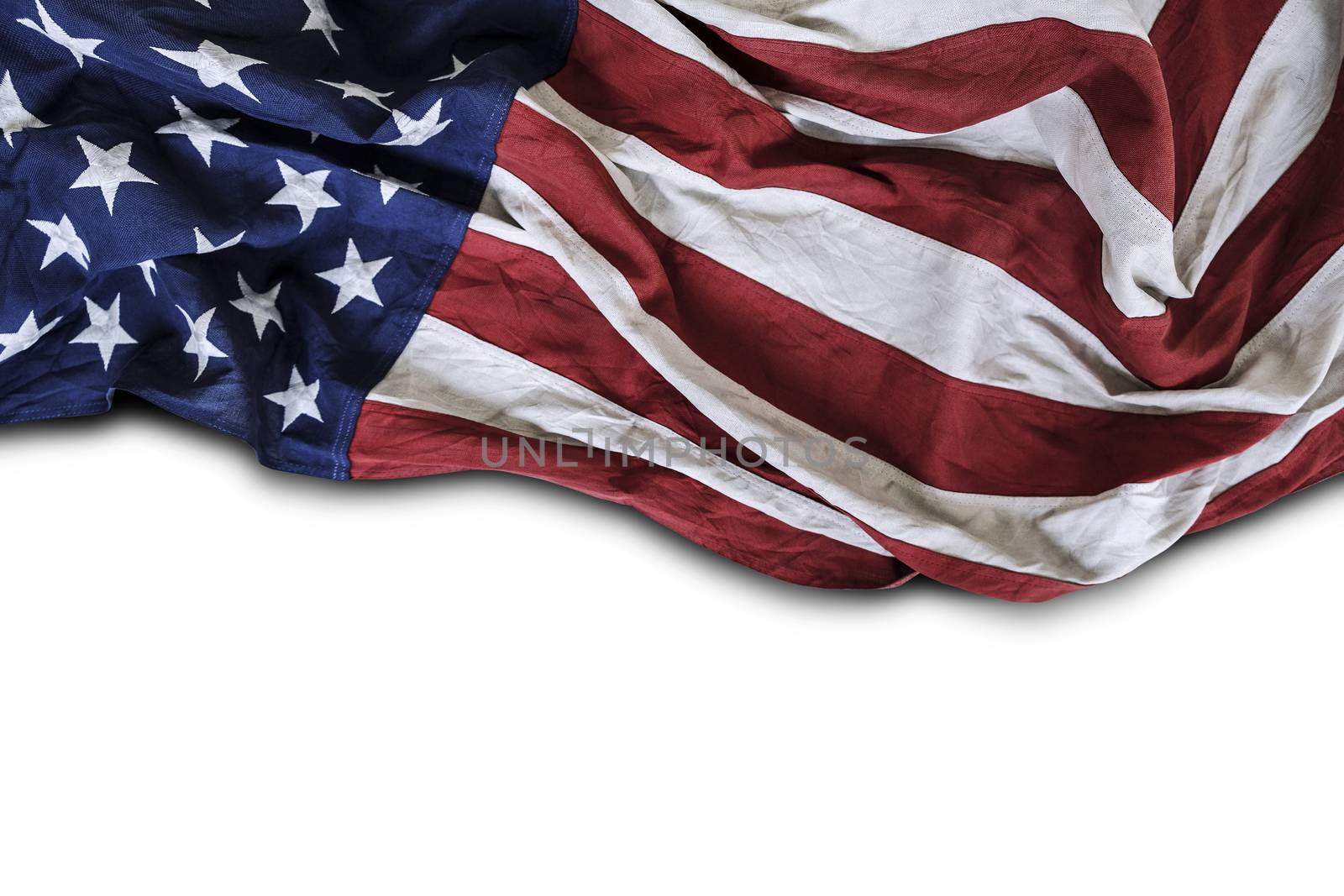 United States of America flag isolated on white background USA b by Myimagine