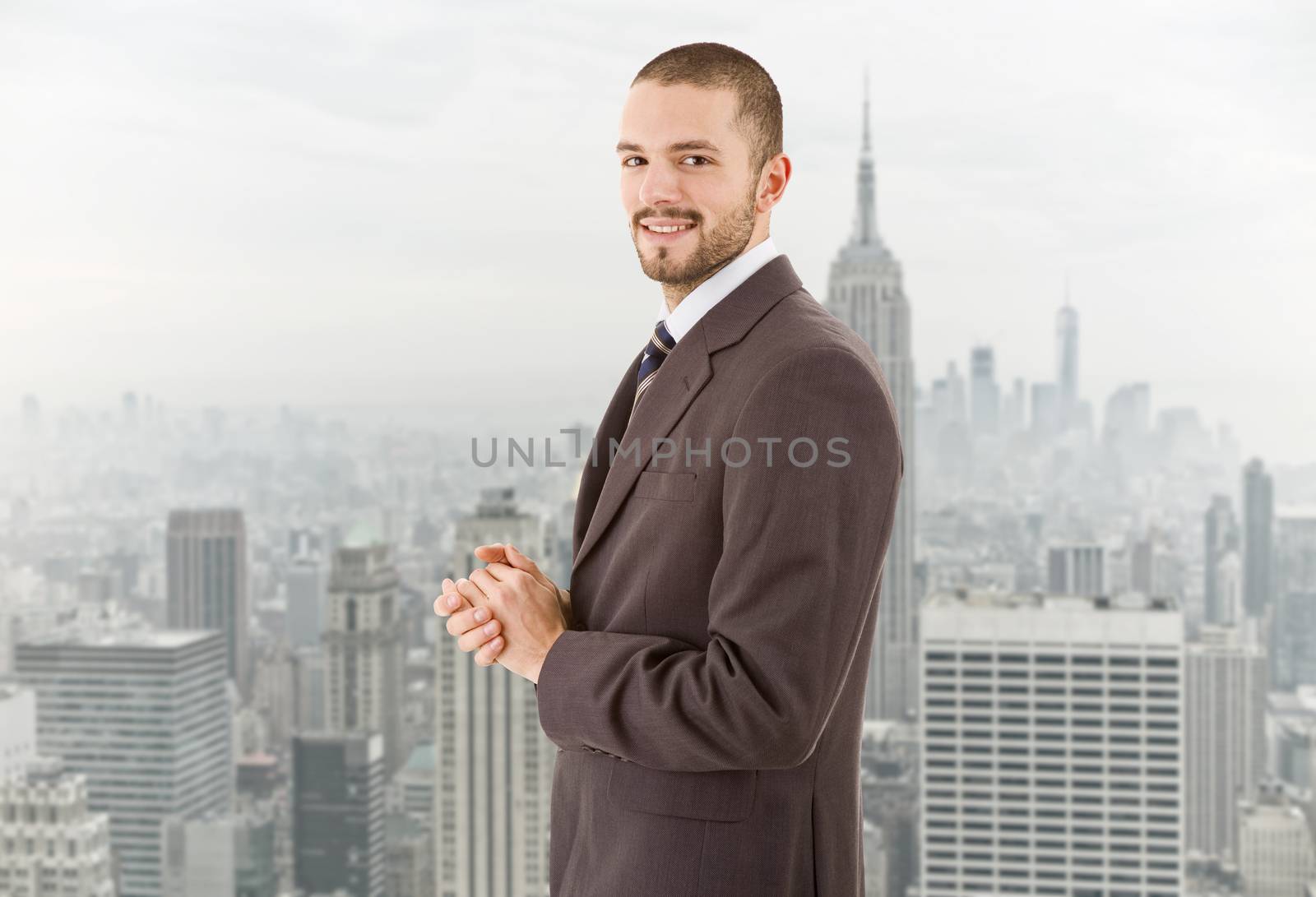 happy businessman portrait at the office