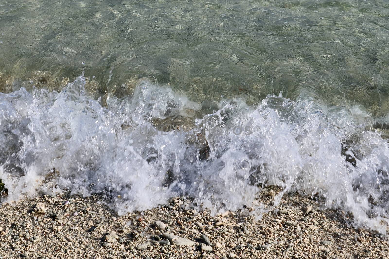 Stunning indian ocean waves at the beaches on the paradise island seychelles.