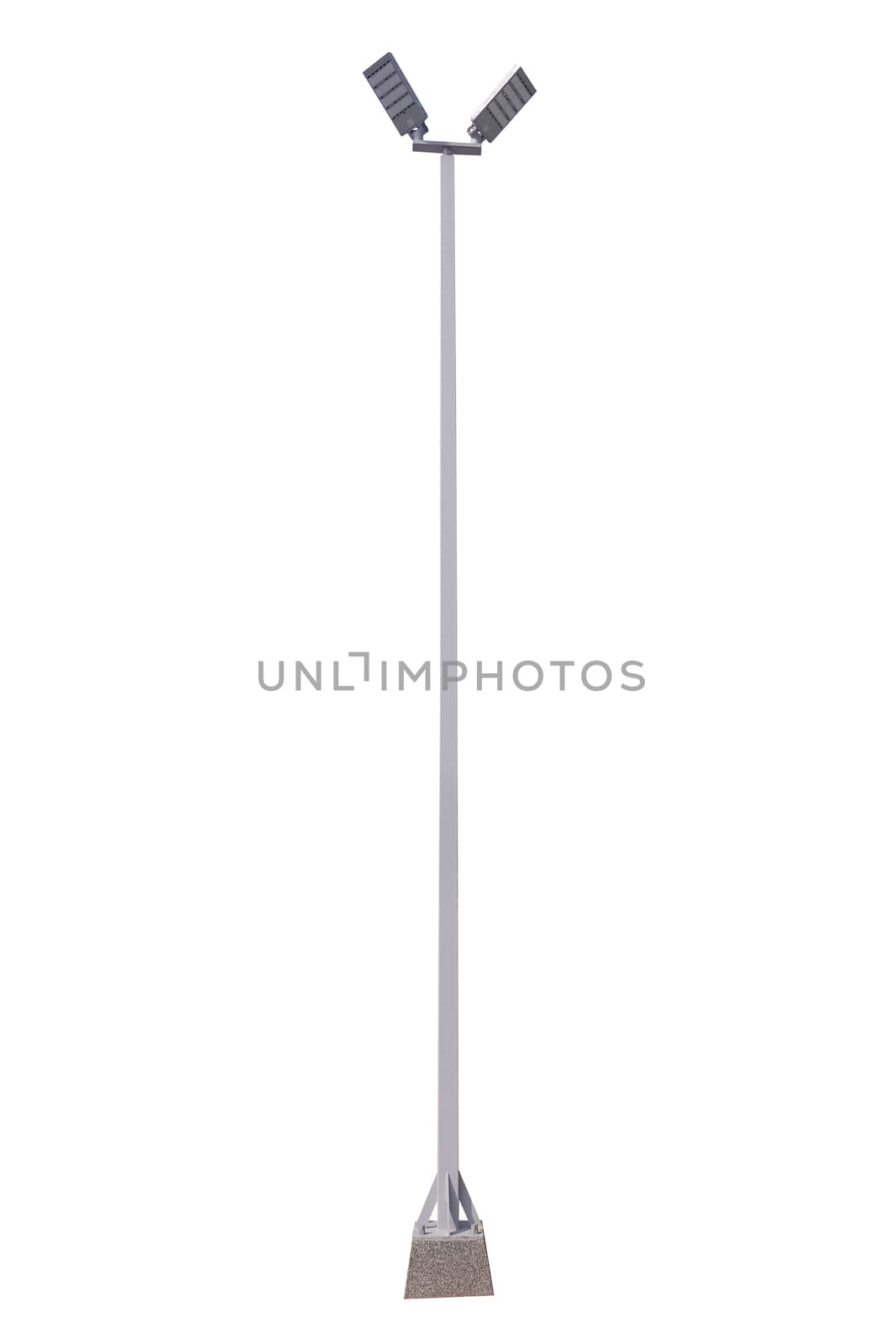 Street light pole isolated. by NuwatPhoto