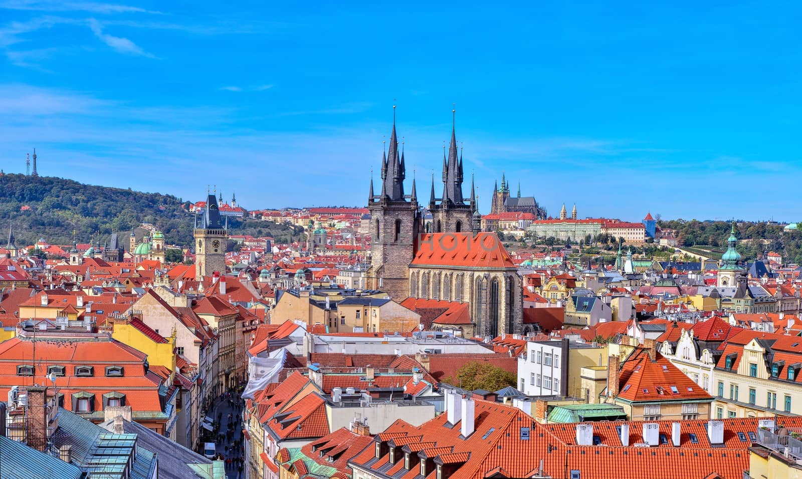 View of colorful old town in Prague. by CreativePhotoSpain