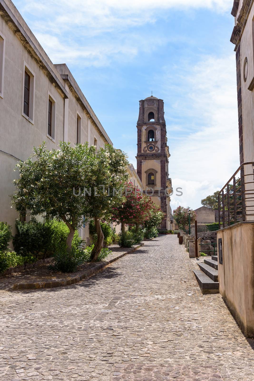 Via Castello street in Lipari town by mkos83