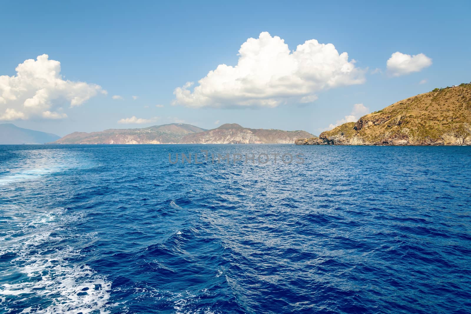 Summer view of Aeolian Islands archipelago, Italy