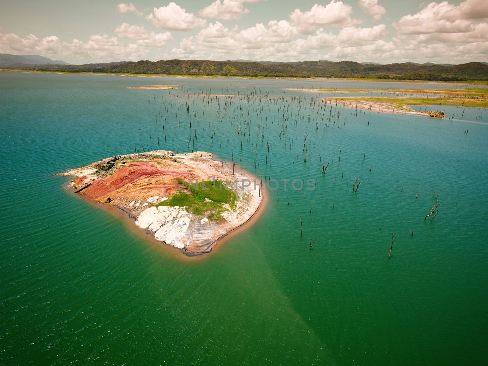 Aerial View of Gatun Lake, Panama Canal