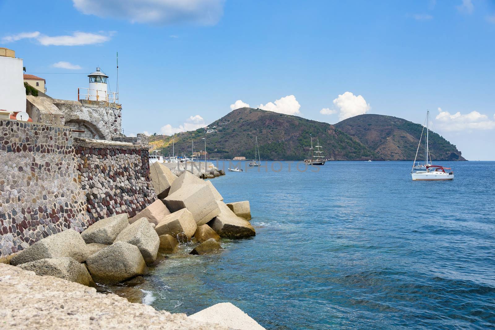 Coast of Lipari Island, Aeolian Islands, Italy