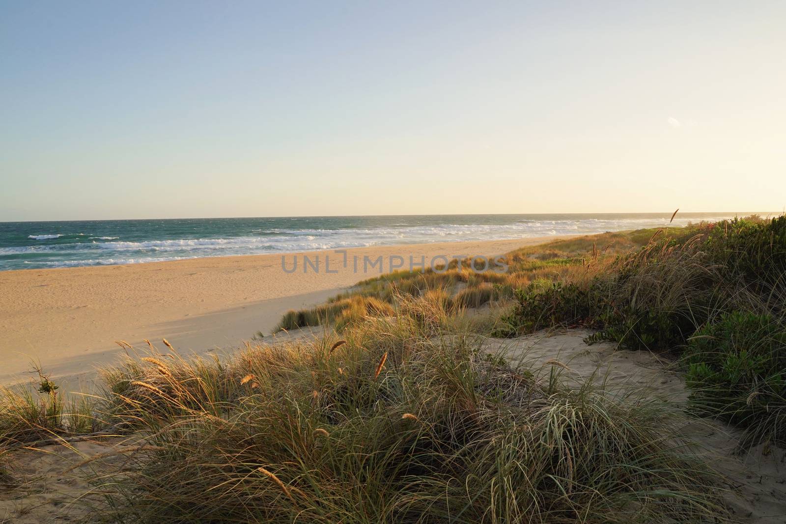 Beautiful view beach of lakes entrance with sunset in Victoria,  by nuchylee
