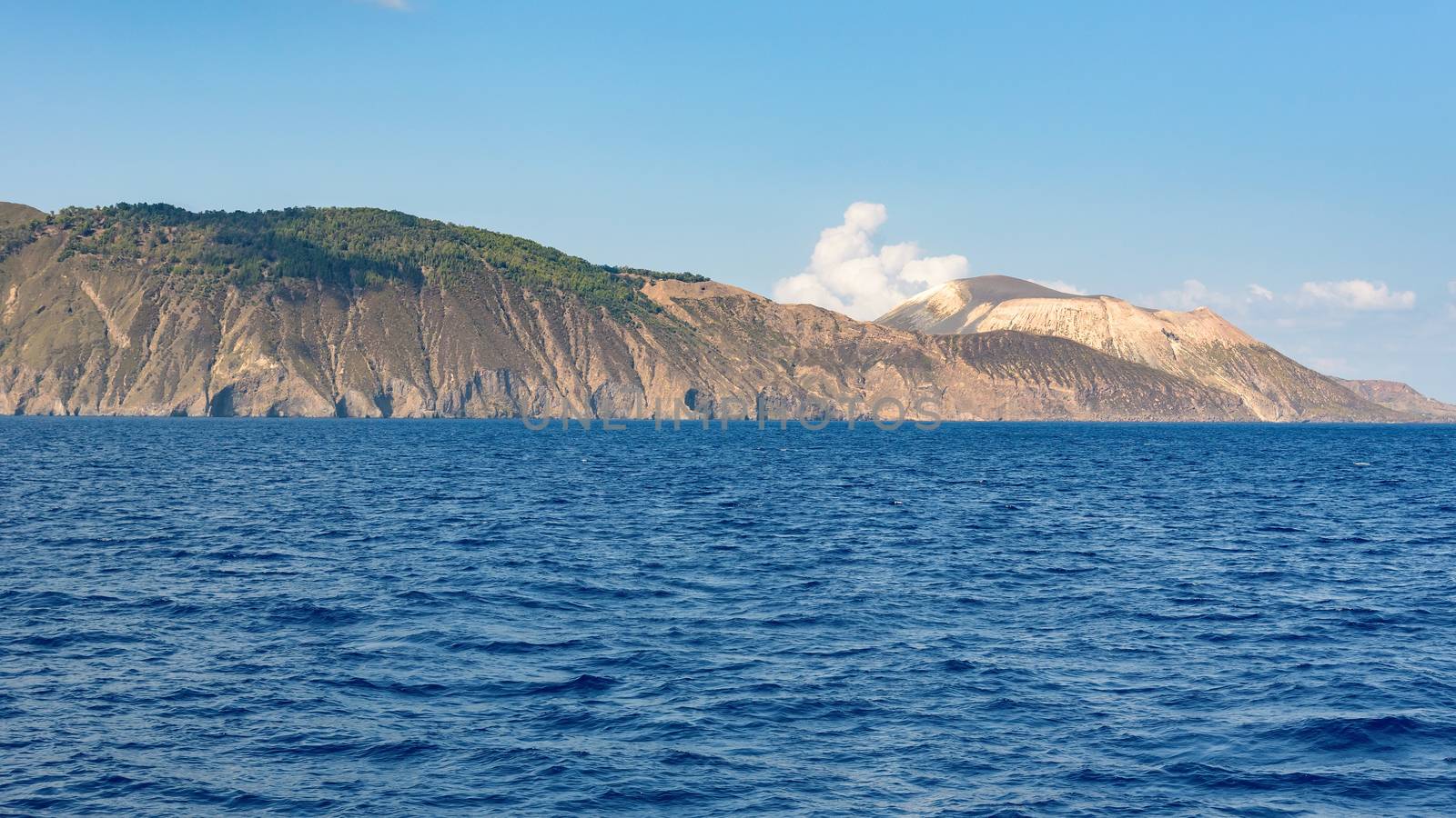 Vulcano Island seen from the sea by mkos83