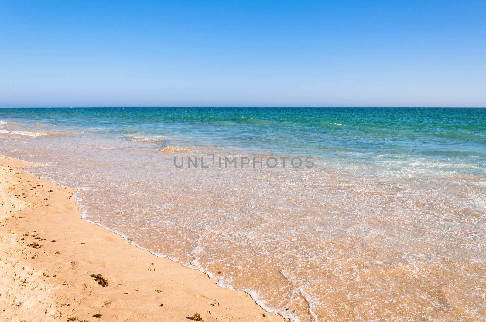 Atlantic ocean coast in Algarve region, Portugal