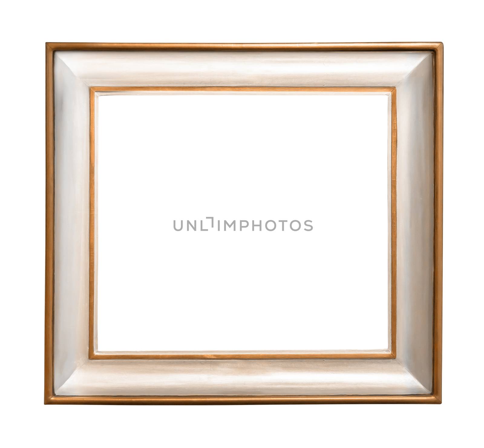 Decorative picture frame isolated on white background with clipping path