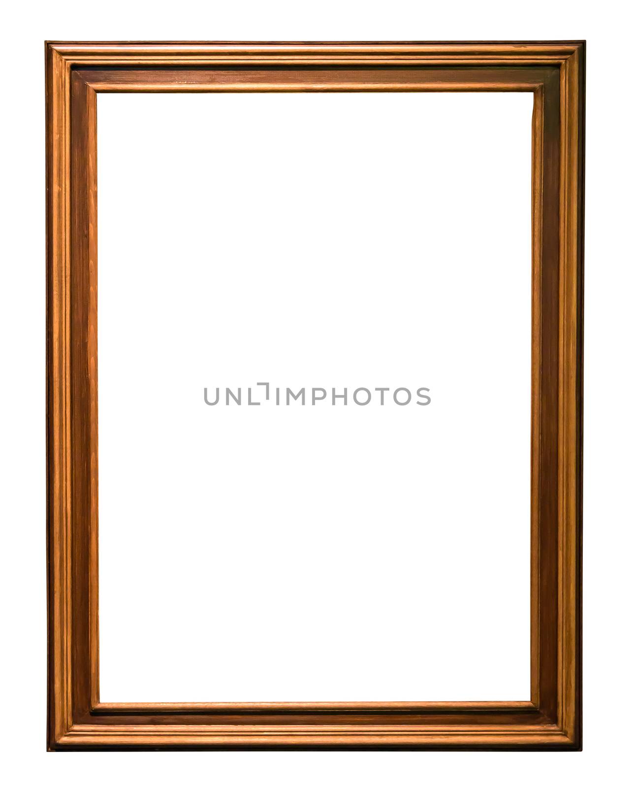 Wooden picture frame on white background by mkos83