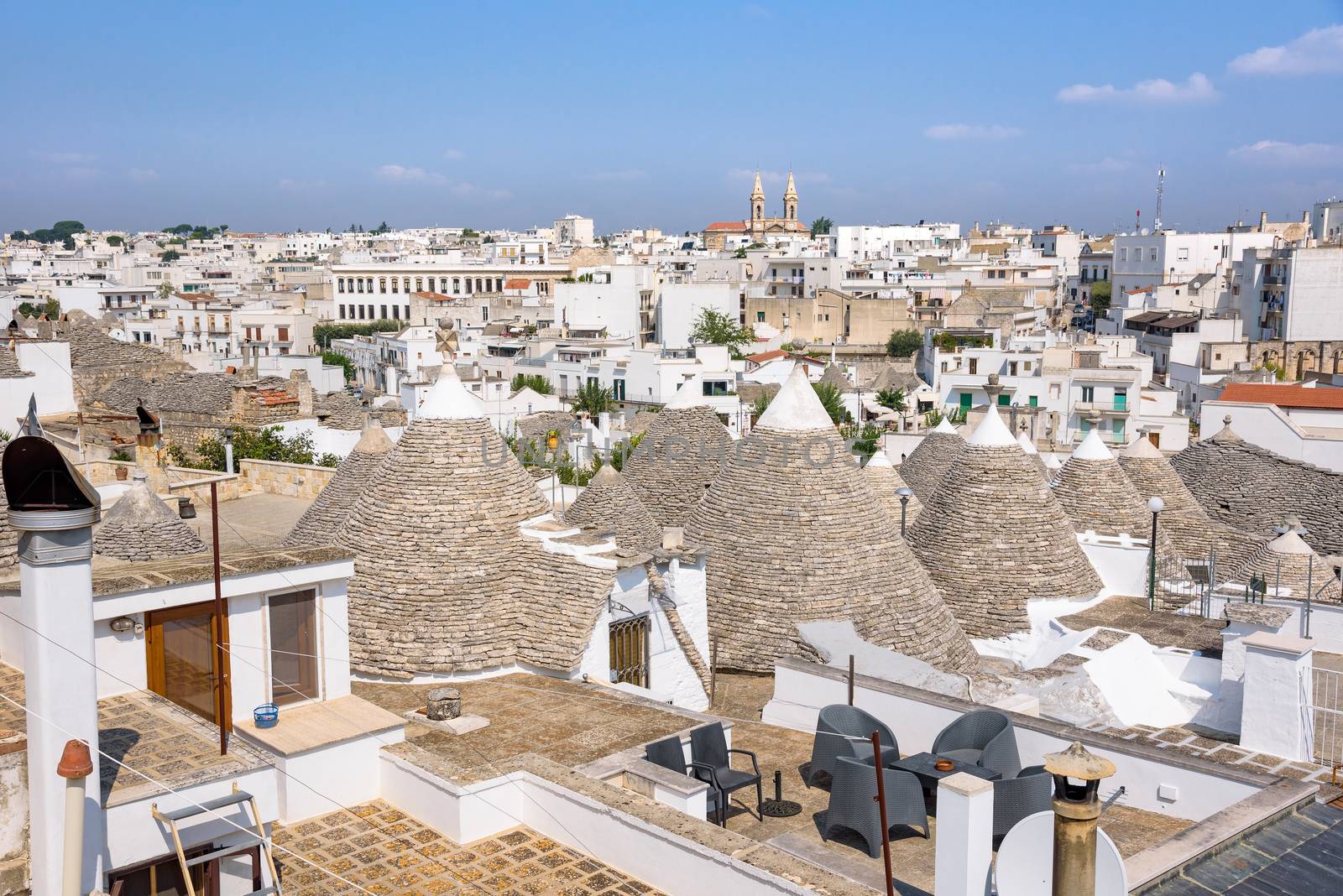 Panoramic view of Alberobello town by mkos83