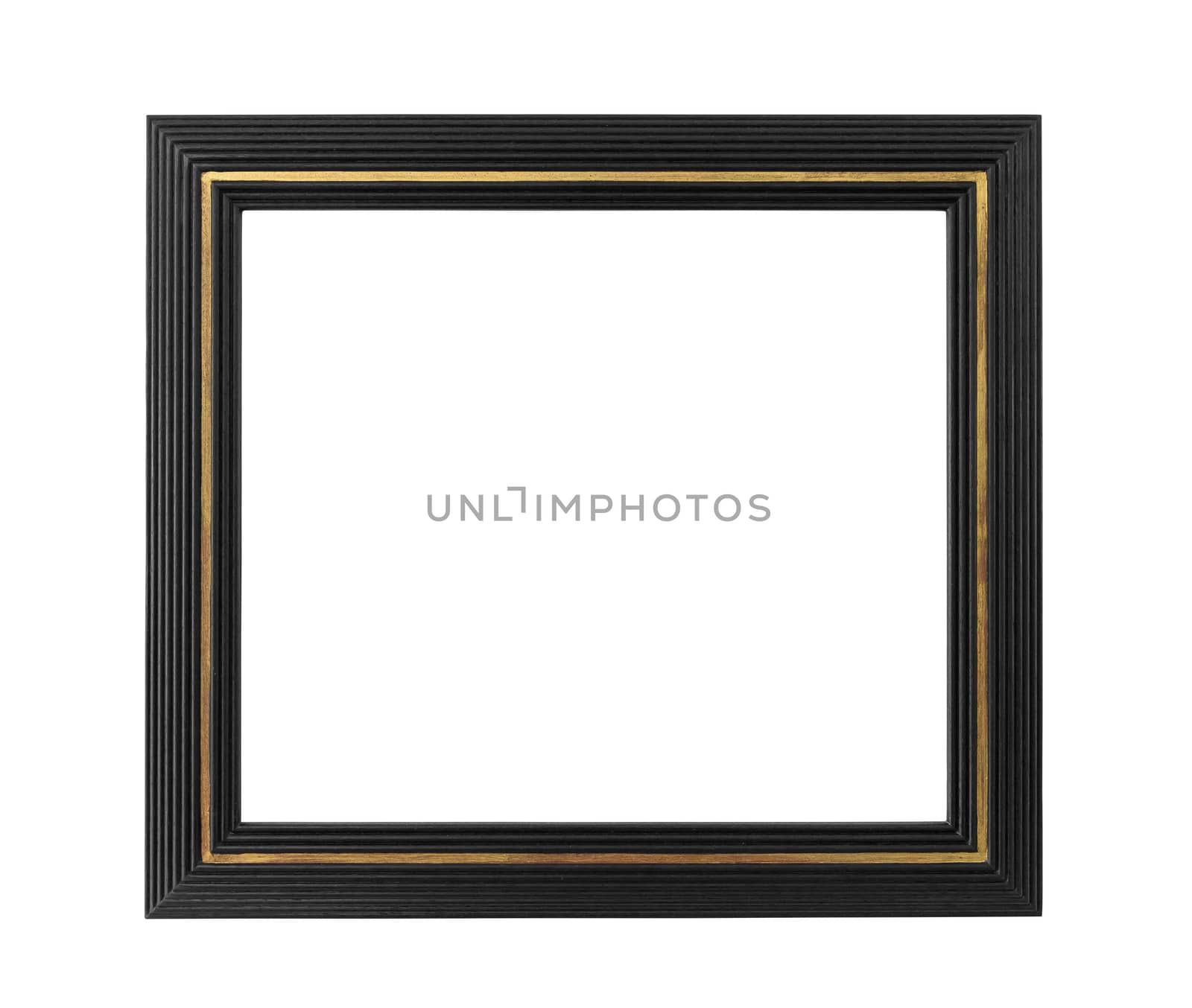 Black picture frame with golden decoration by mkos83