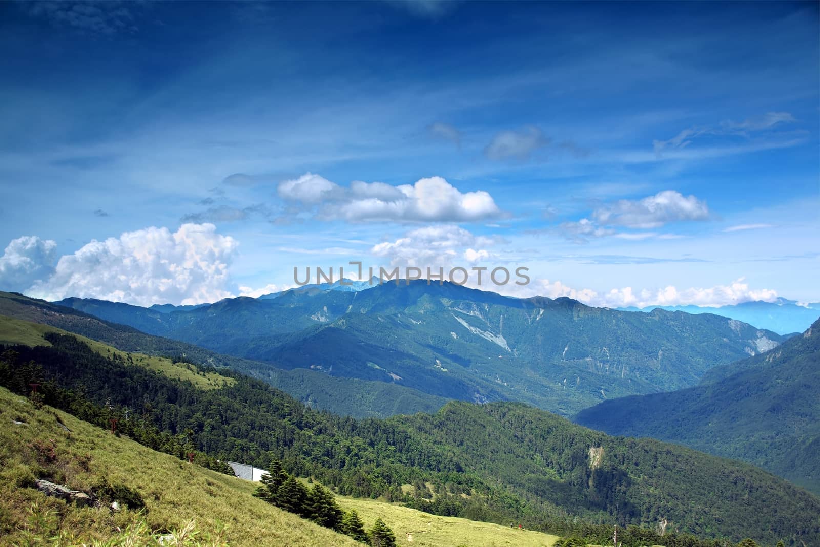 A sweeping view of the Central Mountains in Taiwan