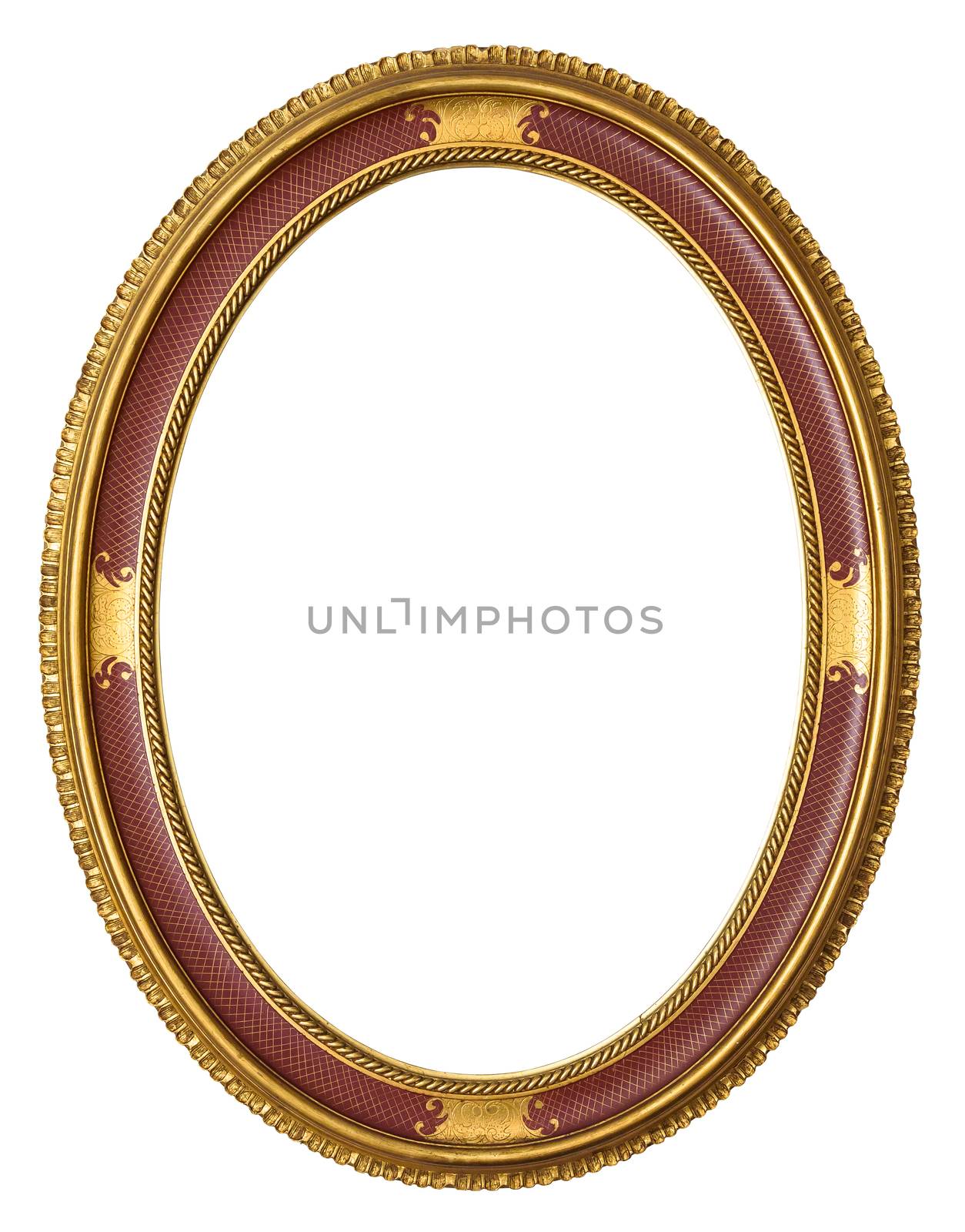 Oval golden decorative picture frame by mkos83