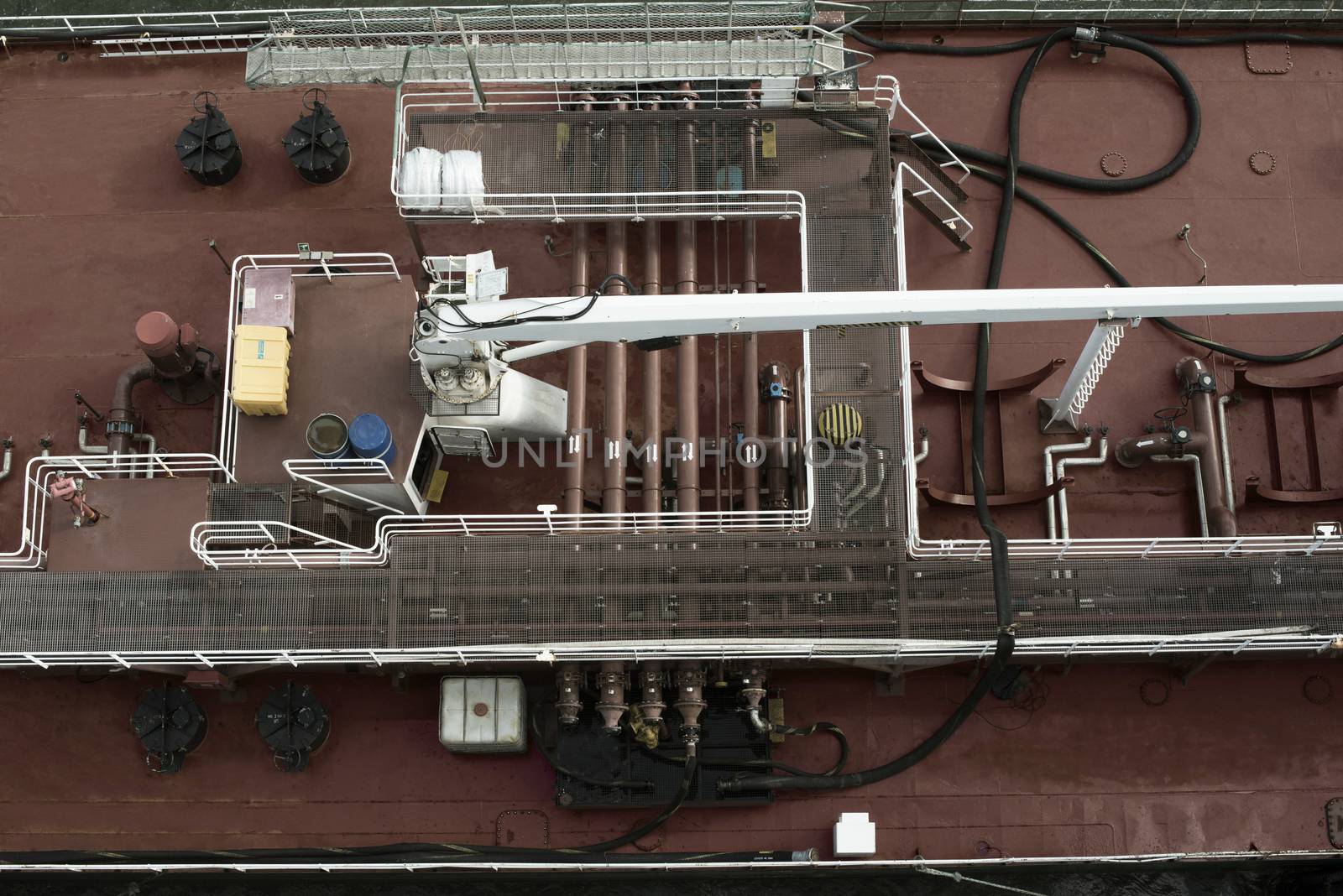 Refueling Operation At Sea. Alongside Connected Replenishment