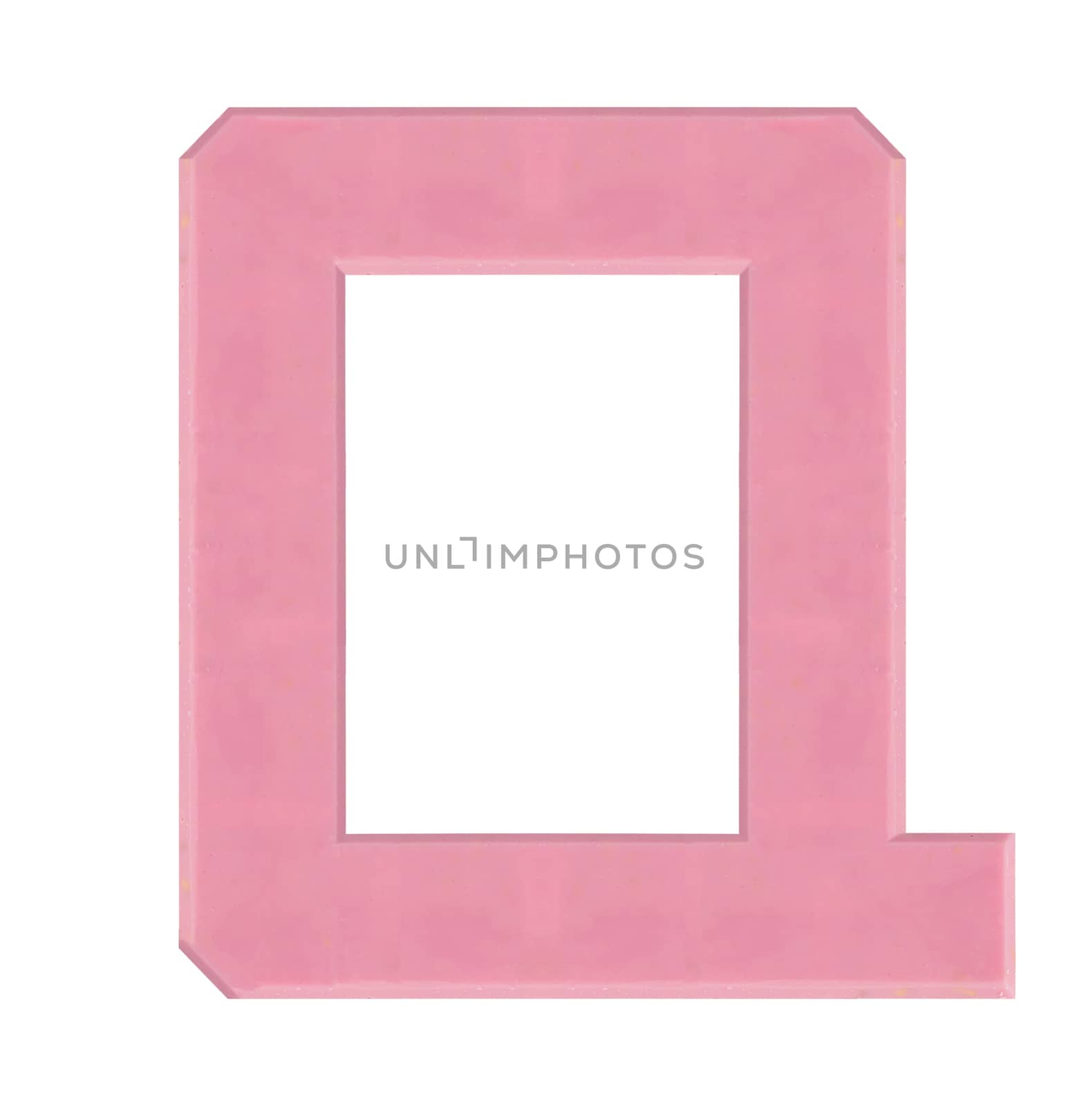 Isolate strawberry chocolate letter, alphabet on white background, love and valentine concept