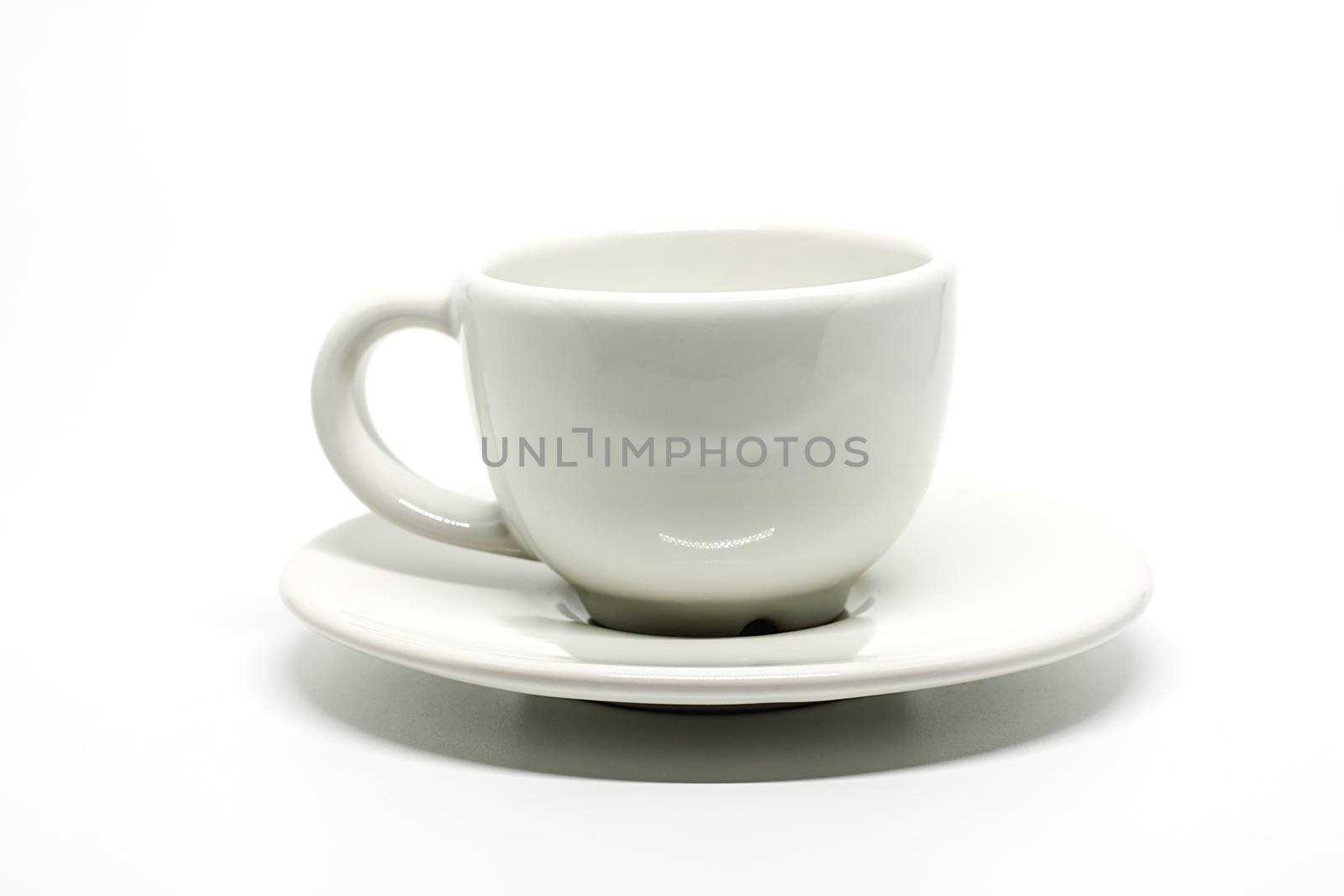 Coffee cup on white background for drinks and beverage concept
