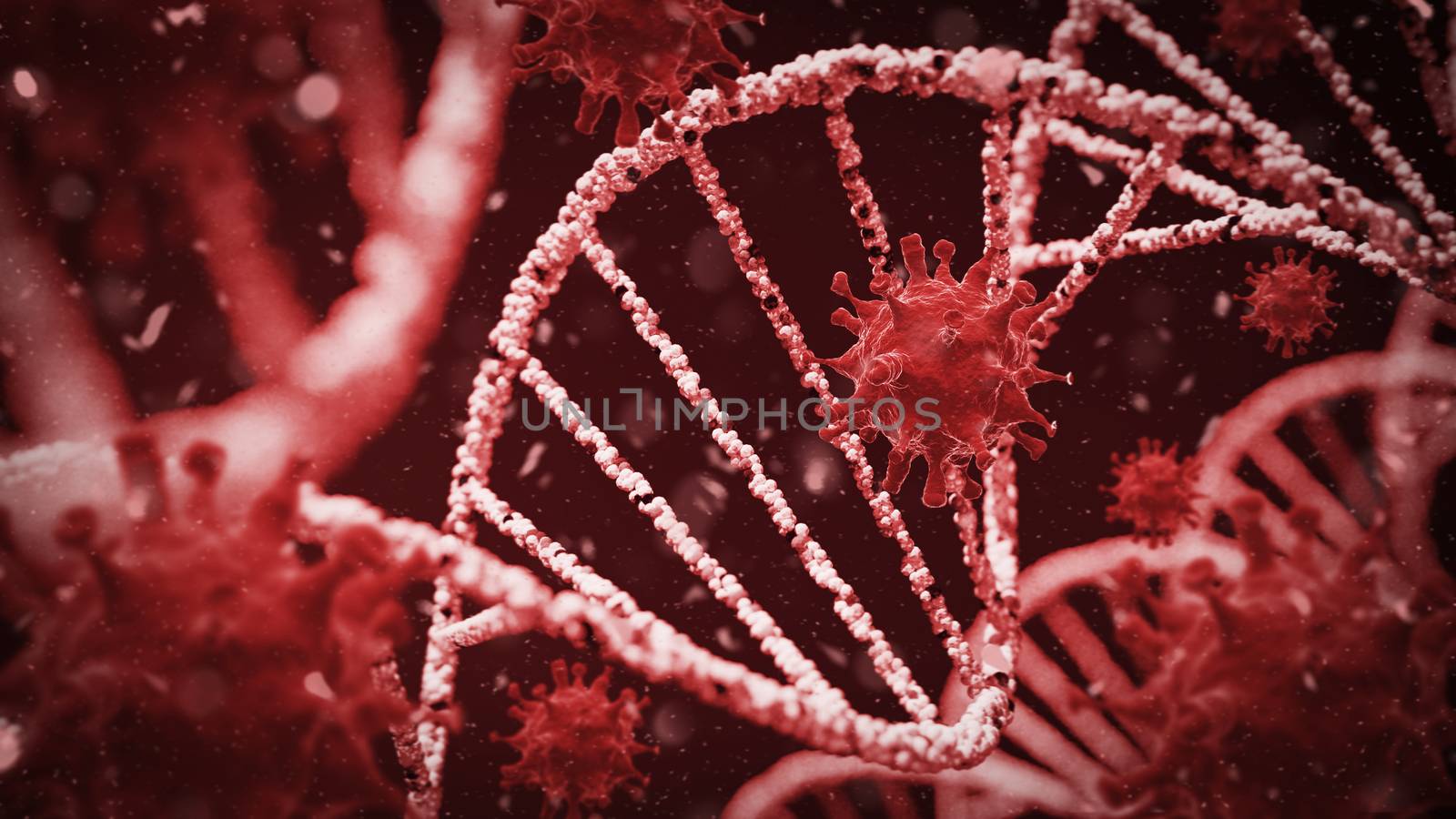 Coronavirus disease COVID-19 infection DNA cell structure biolog by asiandelight