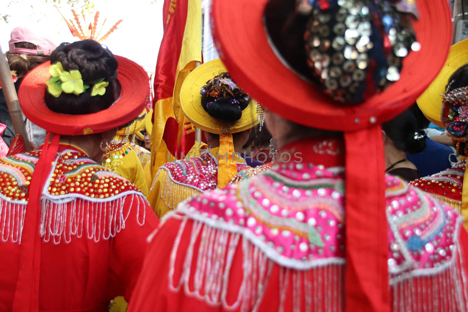 Vietnamese people celebrating the traditional Dong Ky Firecracker Festival in Bac Ninh, Vietnam