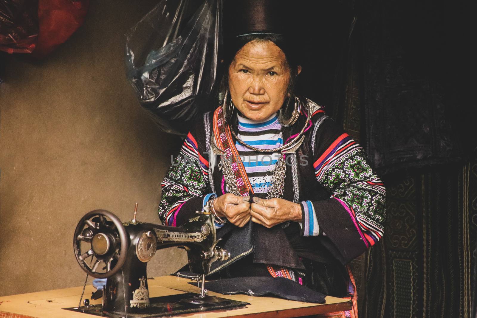 Editorial. Woman from the Black Hmong Tribe by Sonnet15