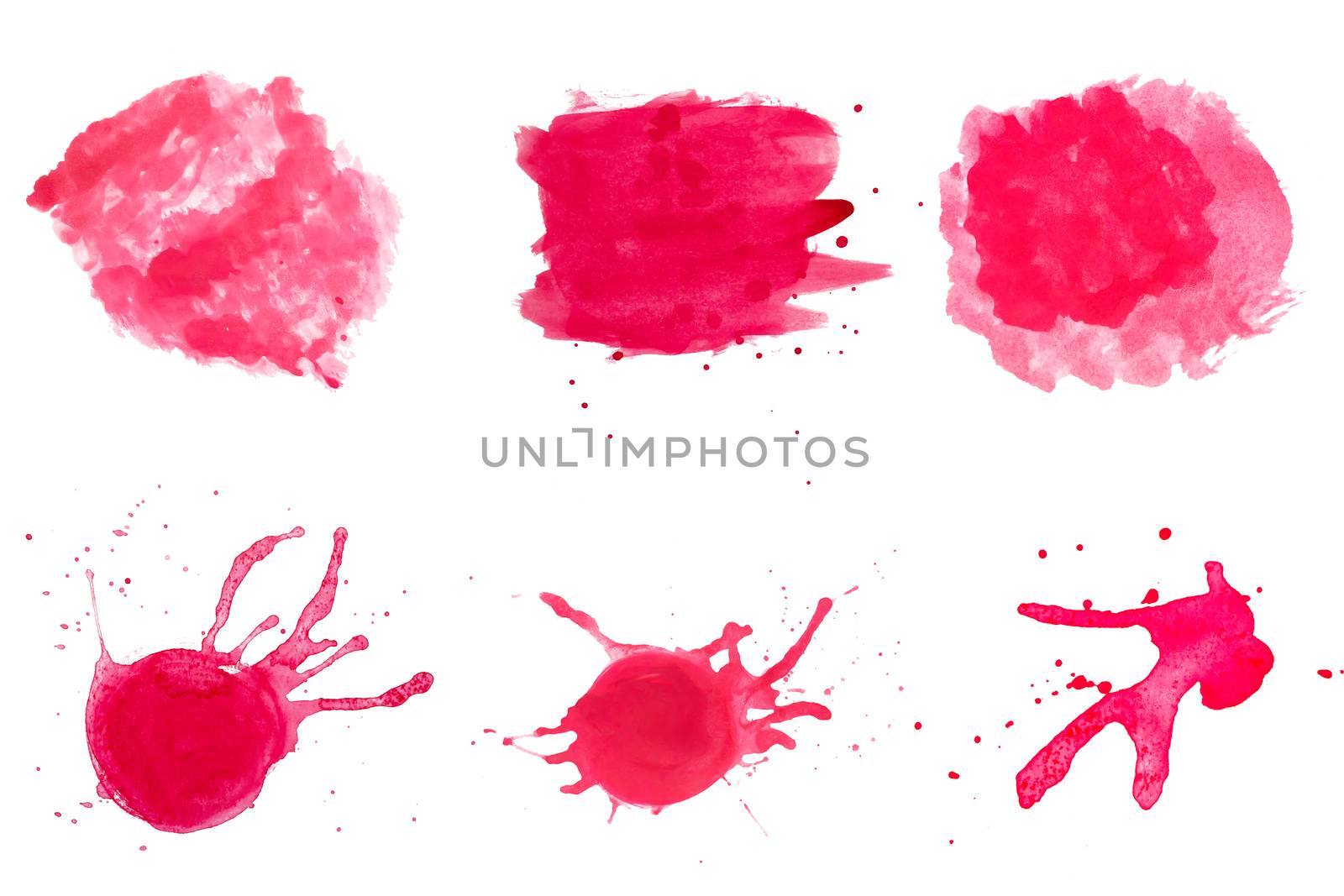 Pack of Watercolor isolate on Background by draftseptember