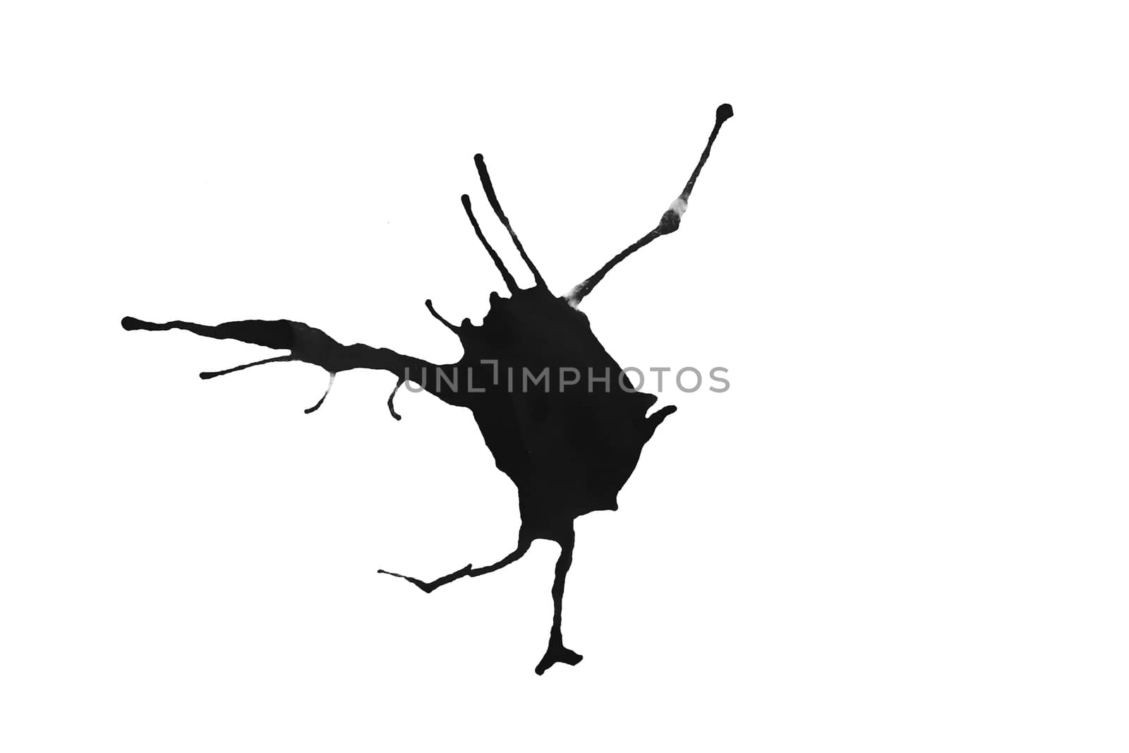 Abstract Ink splash isolate on white background