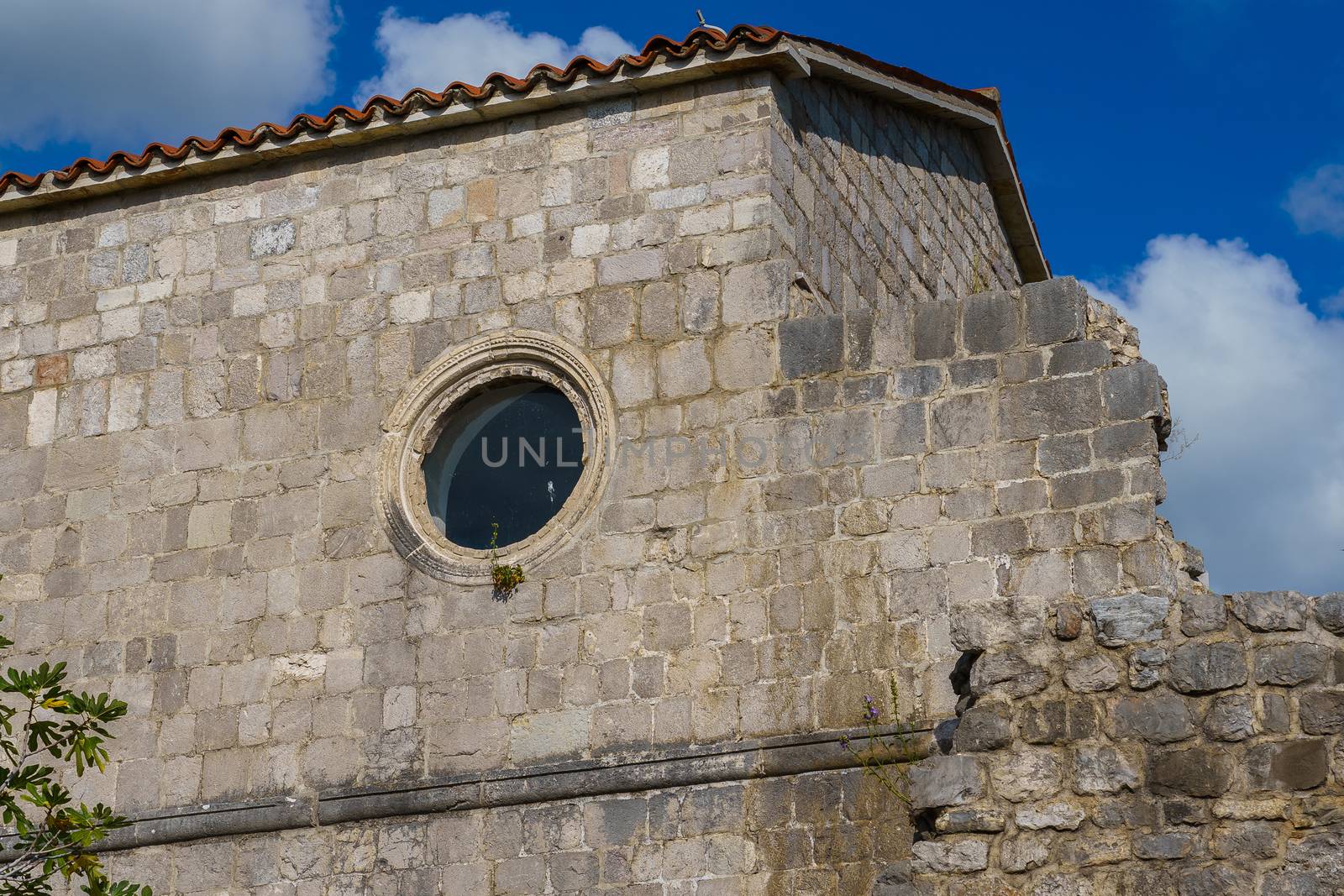 antique architecture, the remains of ancient buildings in the city of Bar on the Adriatic coast in Montenegro