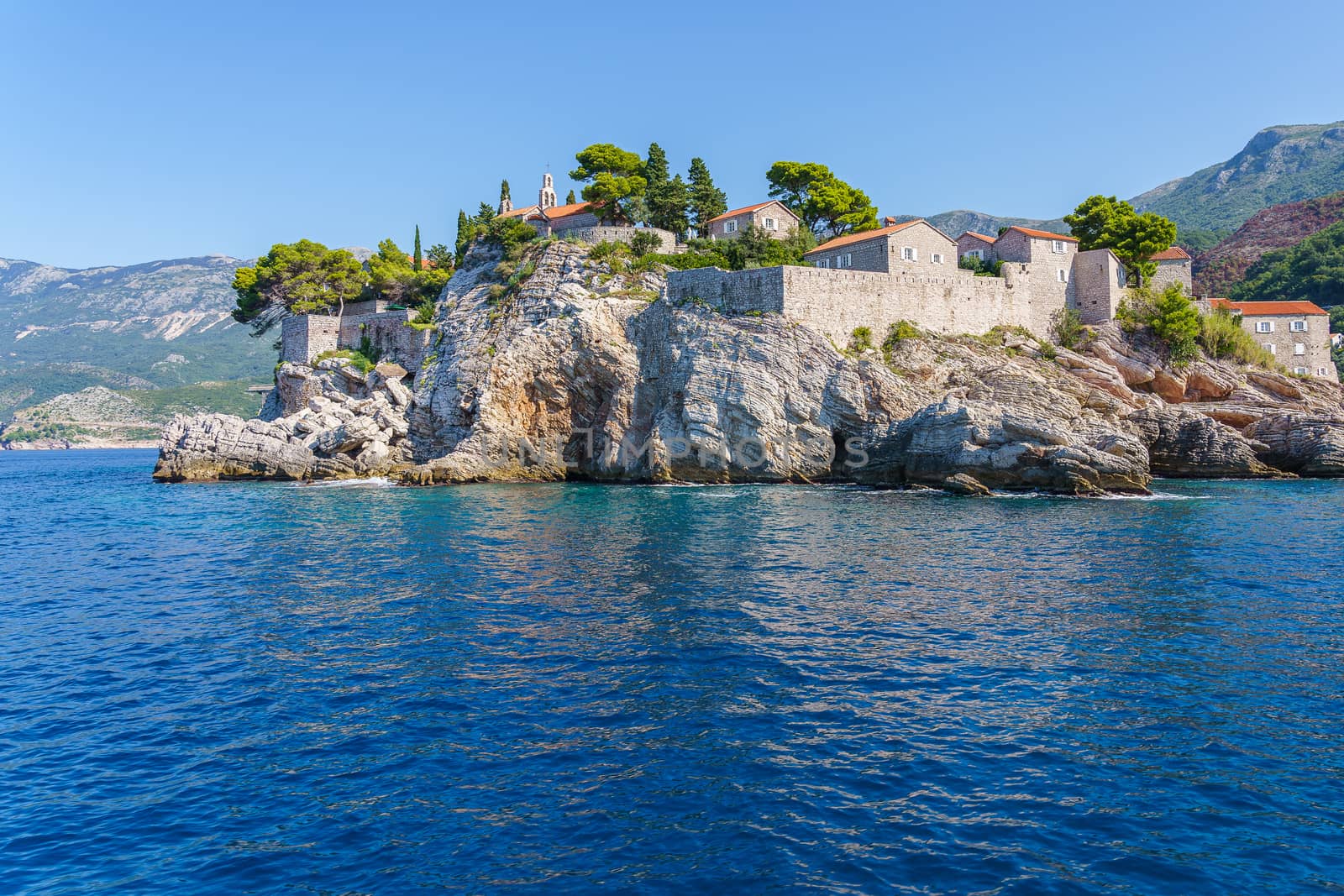 St. Stephen's island off the coast of Montenegro, resort