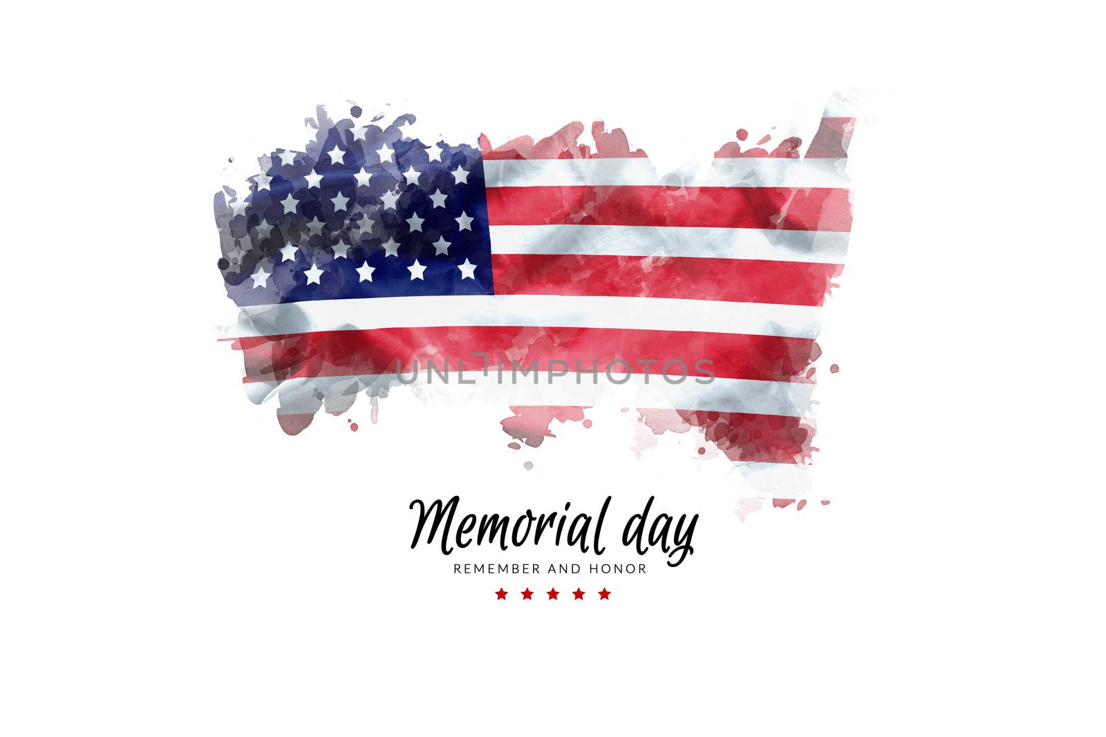 Memorial Day background illustration. text Memorial Day, remembe by asiandelight