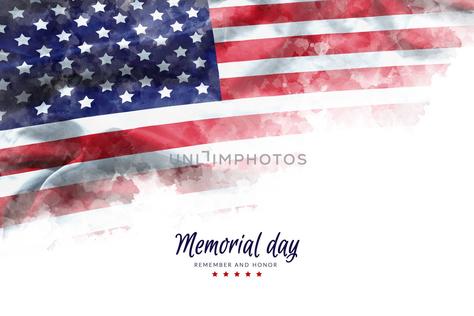 Memorial Day background illustration. text Memorial Day, remembe by asiandelight
