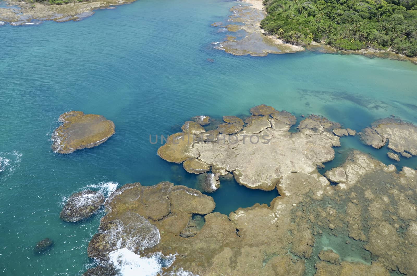 Aerial View Of Gatun Lake, Panama Canal On The Atlantic Side 