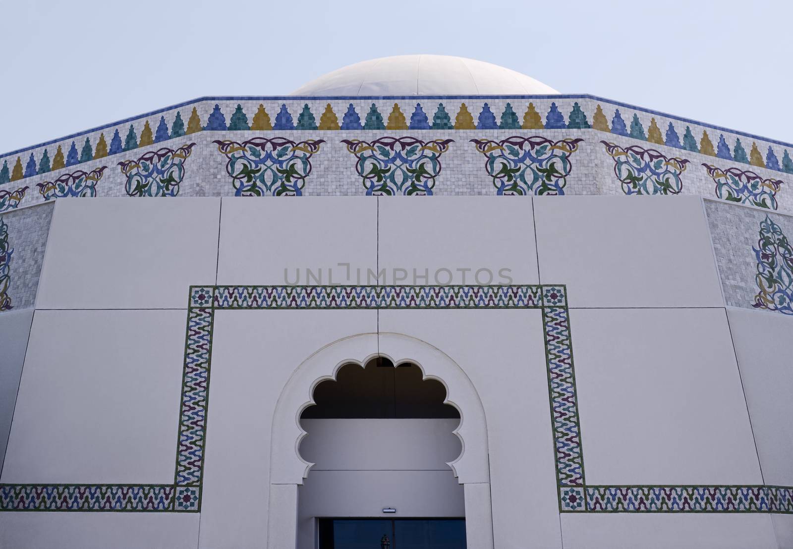 Close up of Arabic Architecture. Islamic architecture details - Abu Dhabi Theatre, Abu Dhabi, UAE