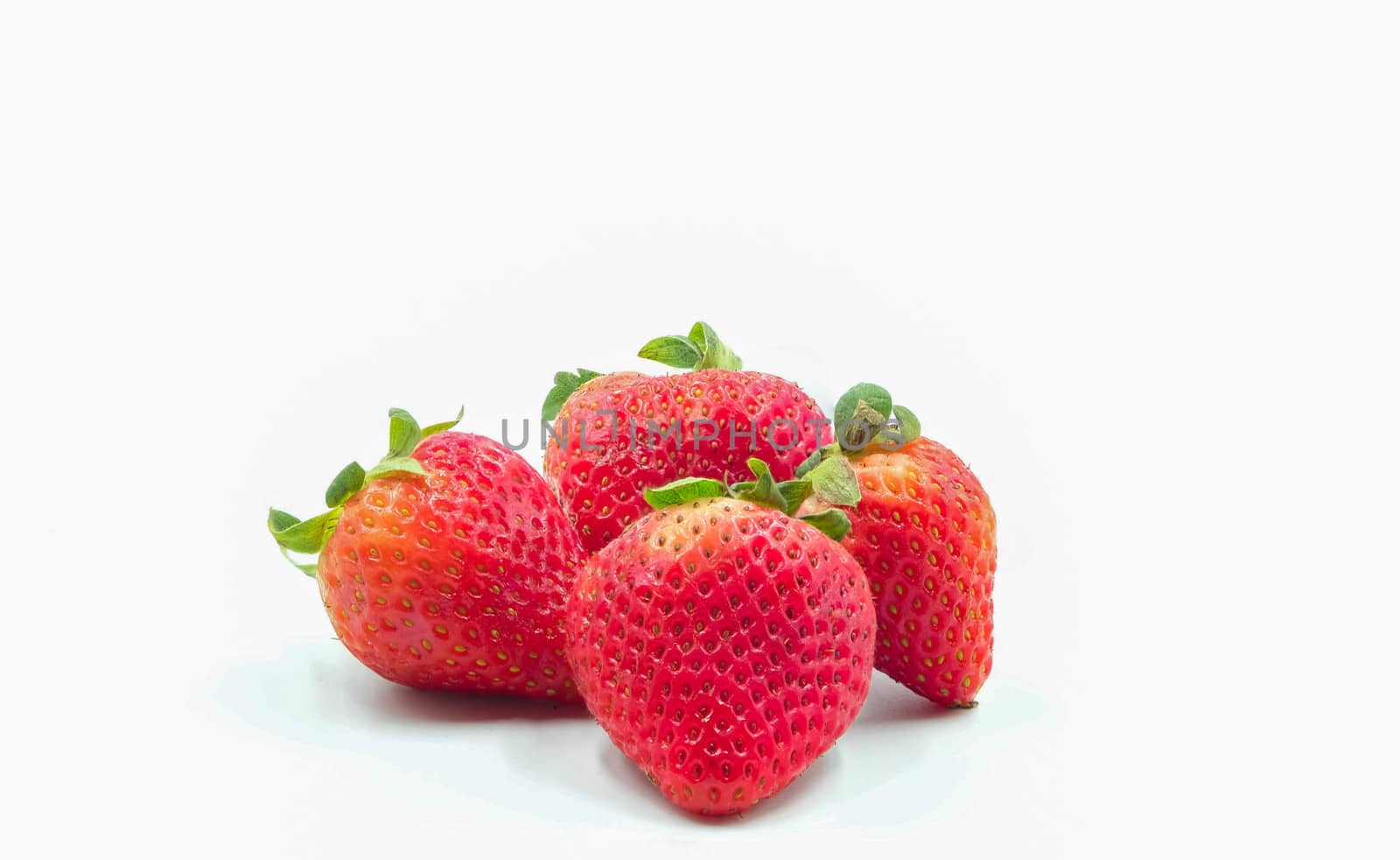 Red Strawberry  Isolated on White Background by Bonn2210