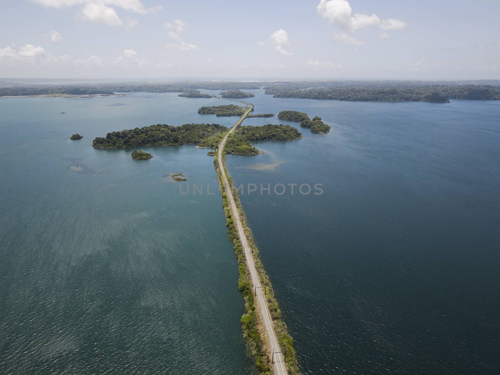 Aerial View Of Panama Canal On The Atlantic Side