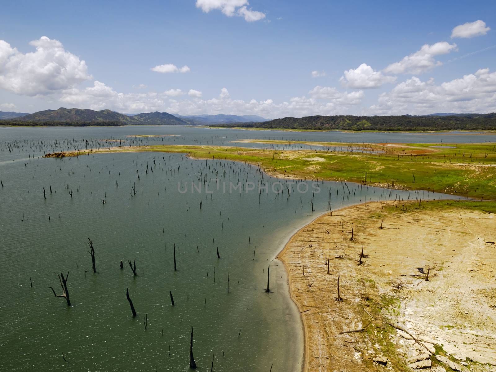 Aerial View Of Gatun Lake, Panama Canal On The Atlantic Side  by dani3315