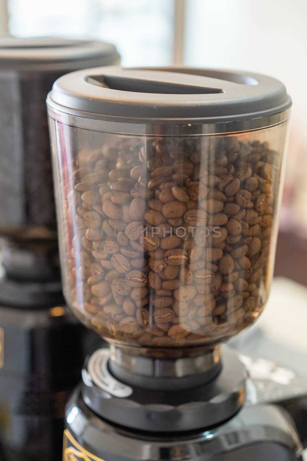 coffee grinder in coffee shop.