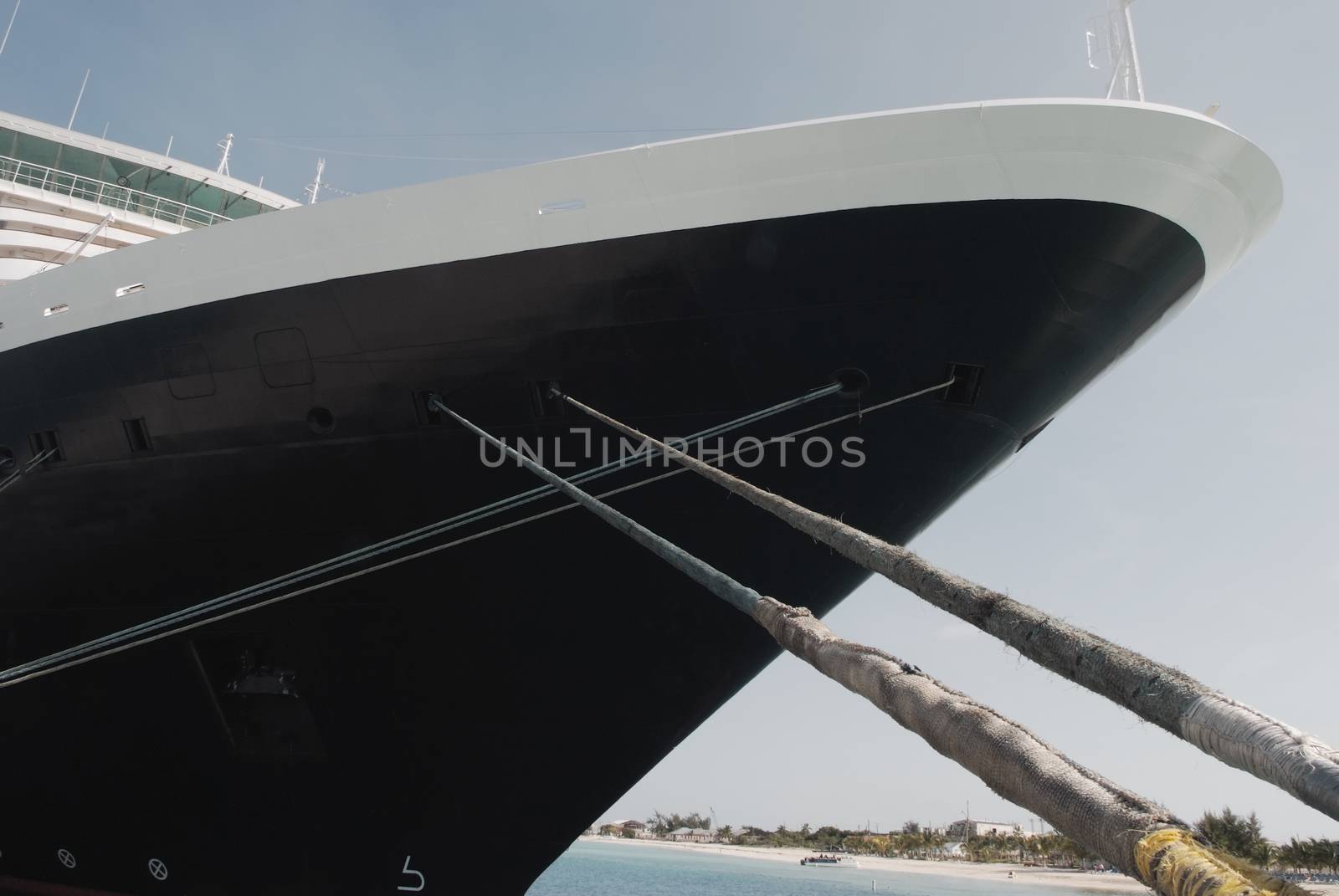 Large Cruise Ship Docked At Grand Turk Island