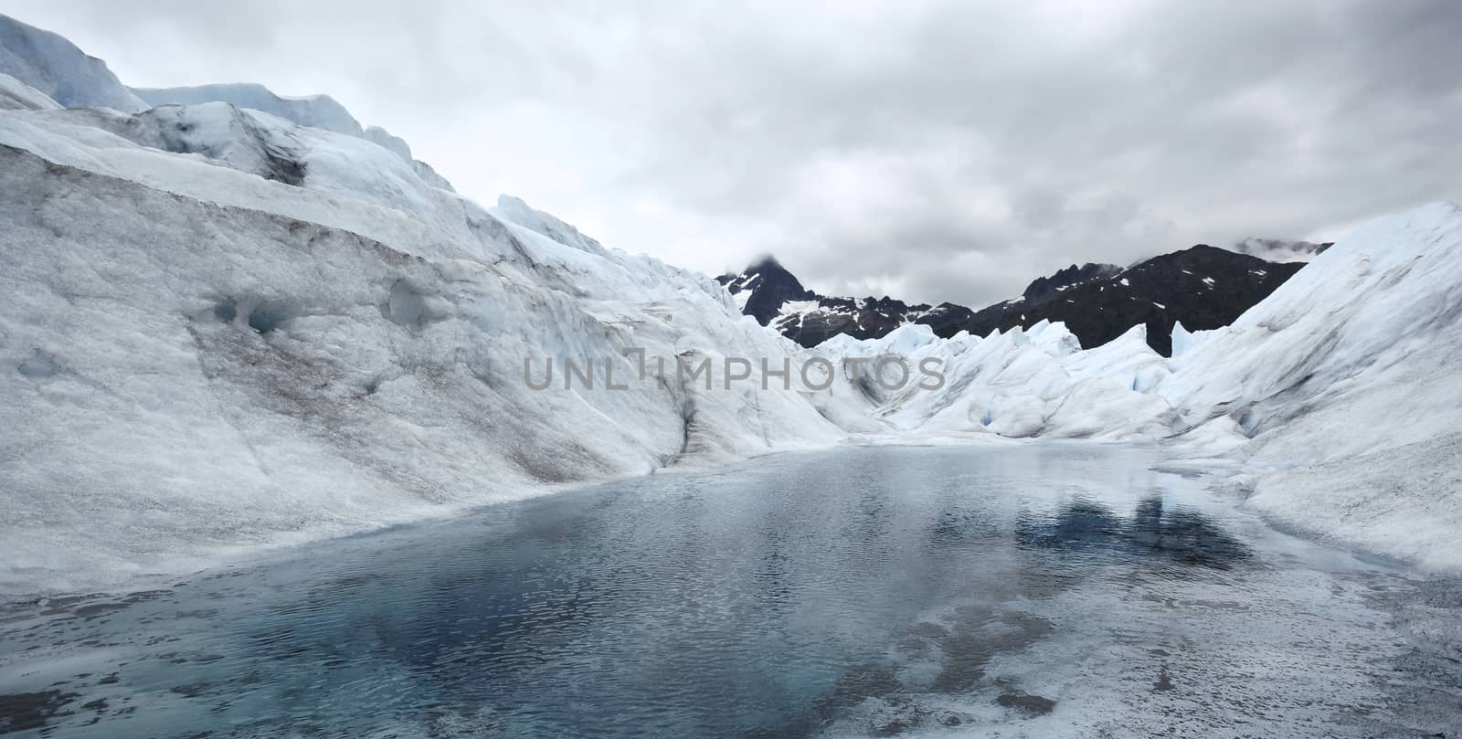 Lake in Mendenhall Glacier, Alaska by dani3315