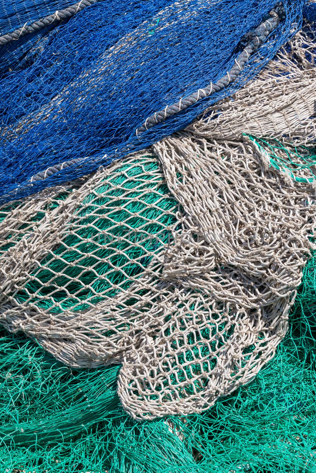 Fishing nets drying after the fishing