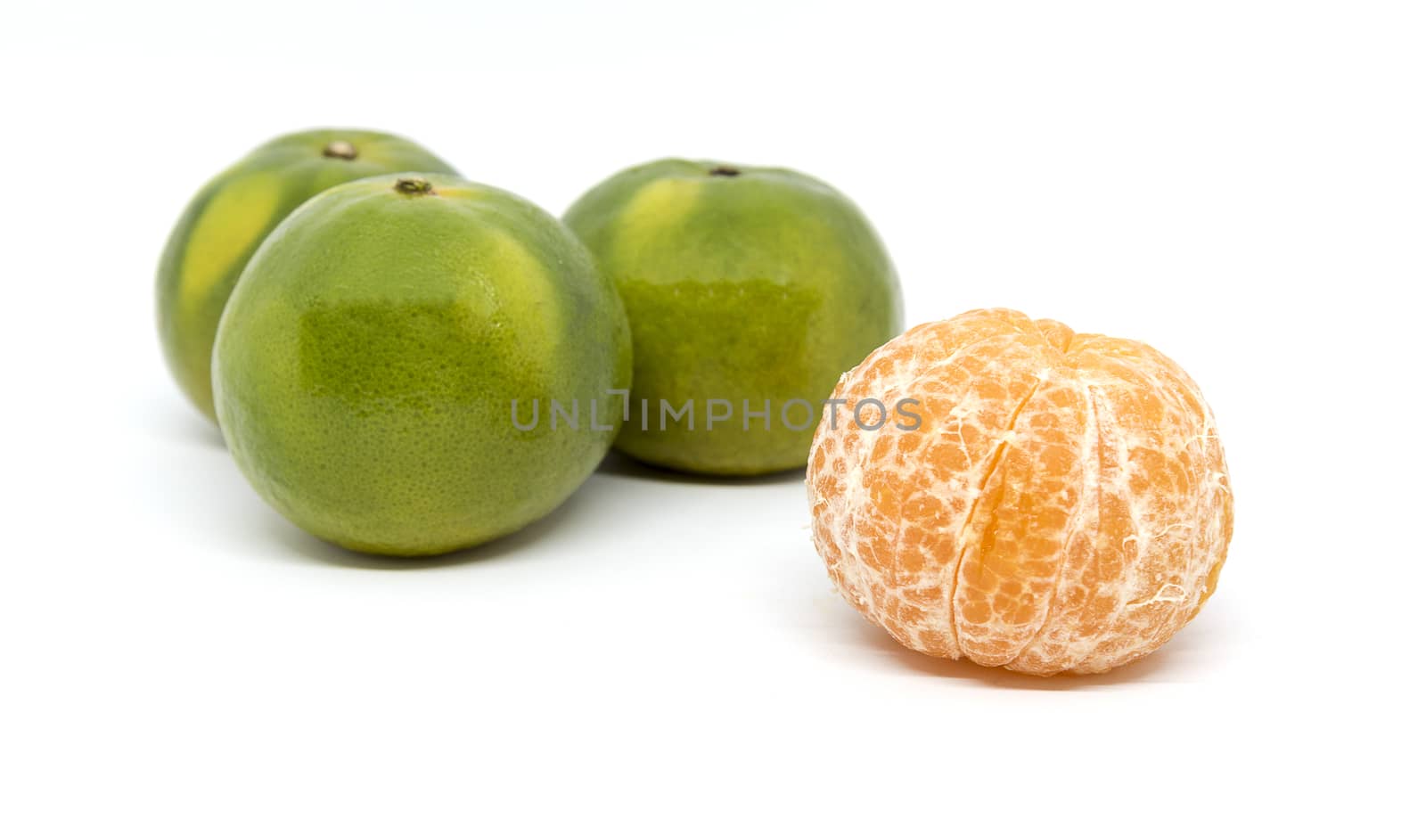 Orange fruit isolated on white background