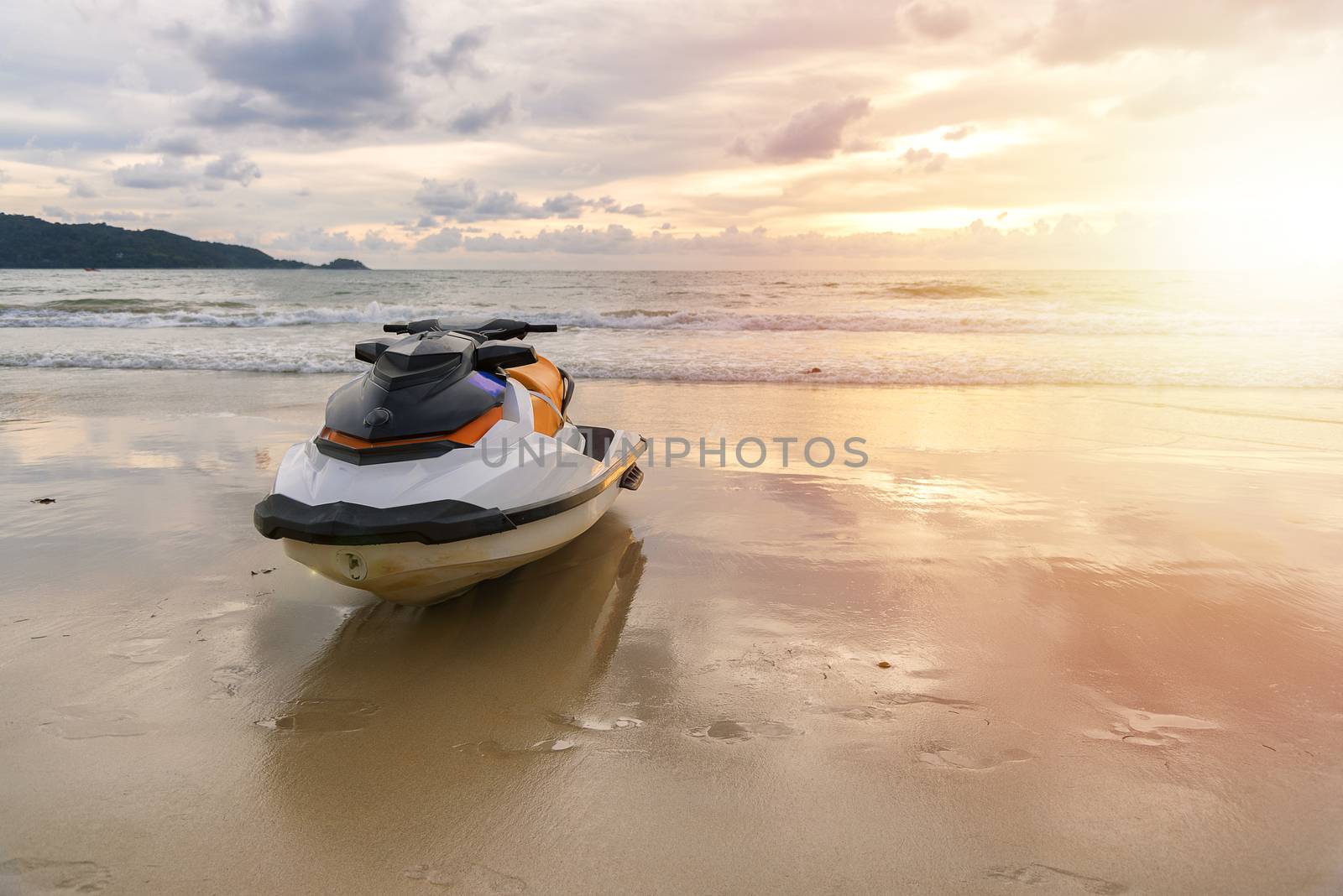 Jet ski parking on the Beach