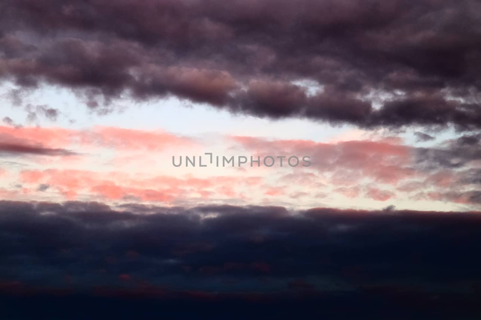 Beautiful panorama of orange and yellow clouds at sunrise by MP_foto71