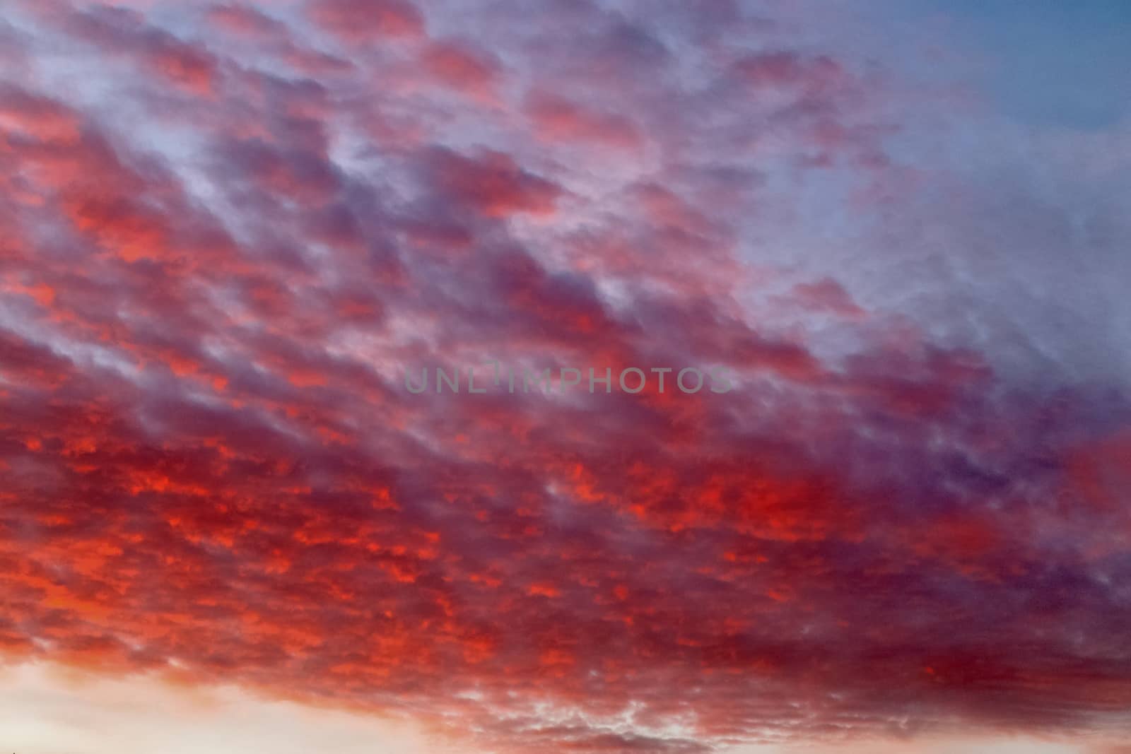 Beautiful panorama of orange and yellow clouds at sunrise by MP_foto71