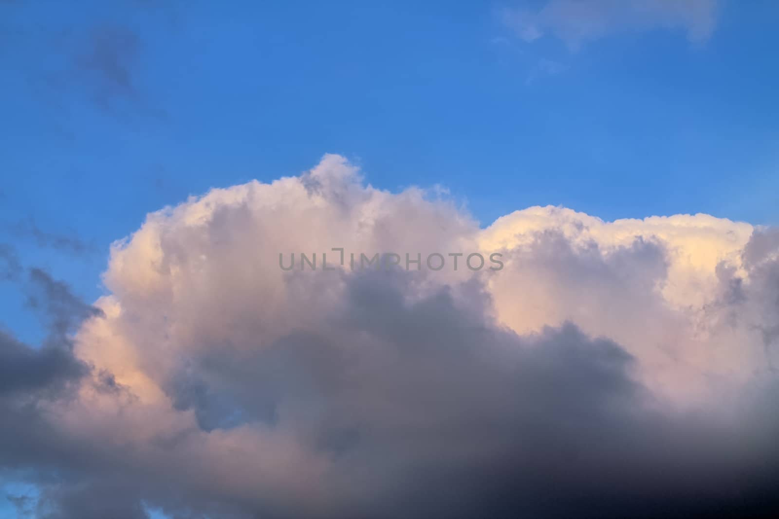 Beautiful panorama of orange and yellow clouds at sunrise by MP_foto71