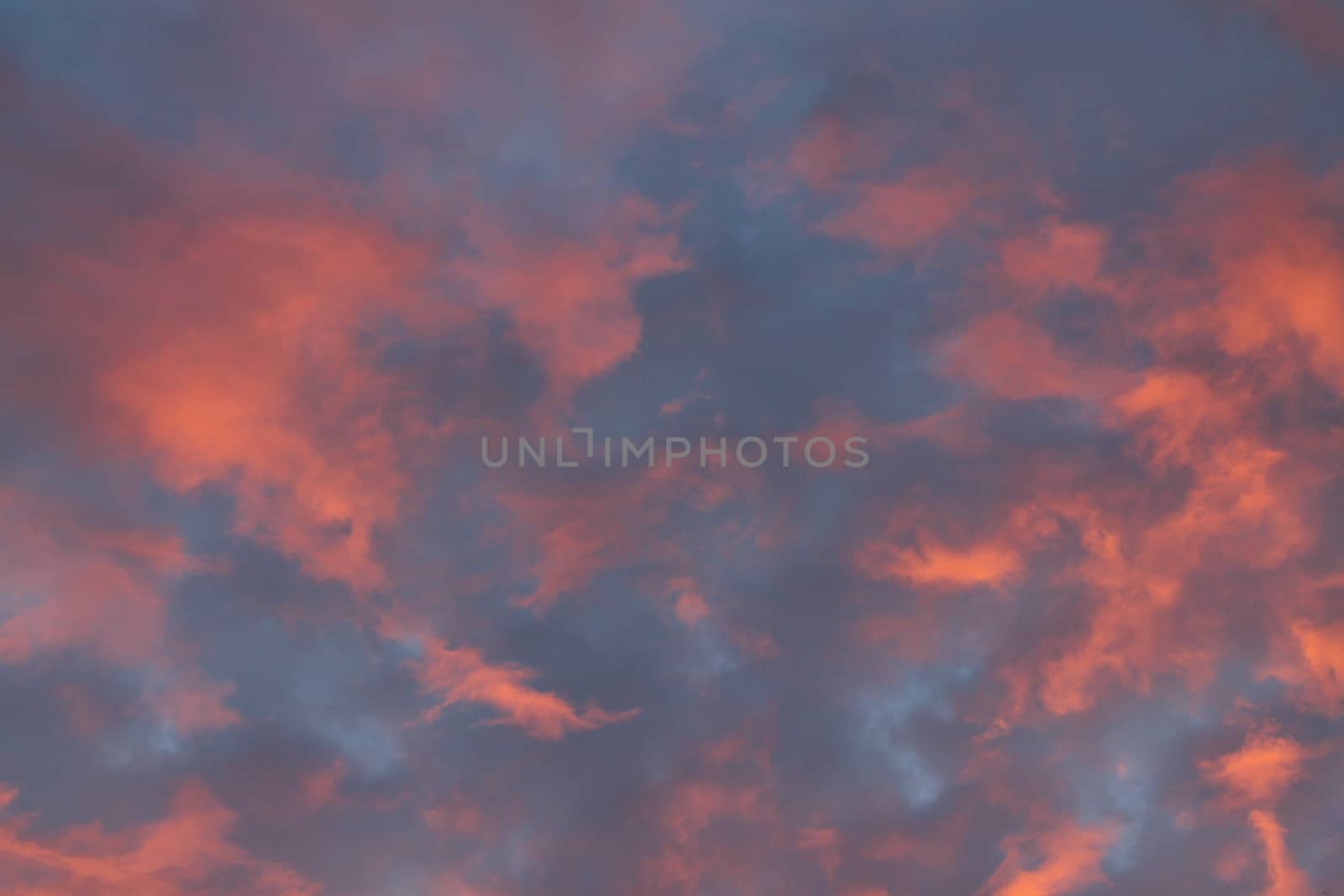 Beautiful panorama of orange and yellow clouds at sunrise by MP_foto71