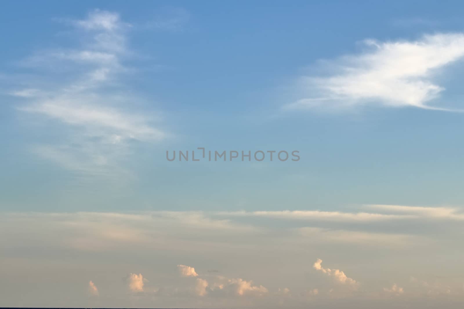 Beautiful panorama of orange and yellow clouds at sunrise by MP_foto71