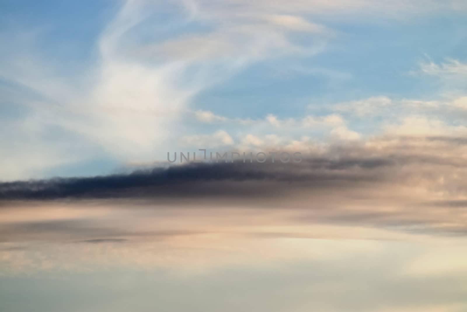 Beautiful panorama of orange and yellow clouds at sunrise by MP_foto71